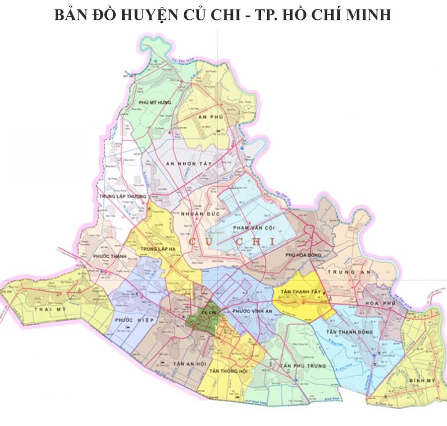 Bản đồ huyện củ chi - TPHCM