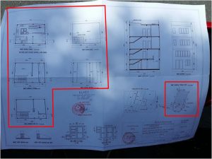 Mẫu bản vẽ thiết kế xin phép xây dựng nhà 1