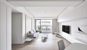 Thiết kế nội thất tinh tế phòng khách phong cách tối giản