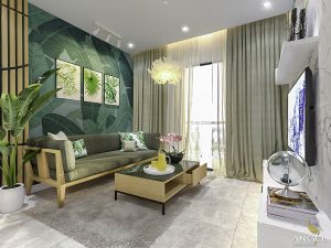 Thiết kế nội thất tinh tế phòng khách phong cách Tropical 2
