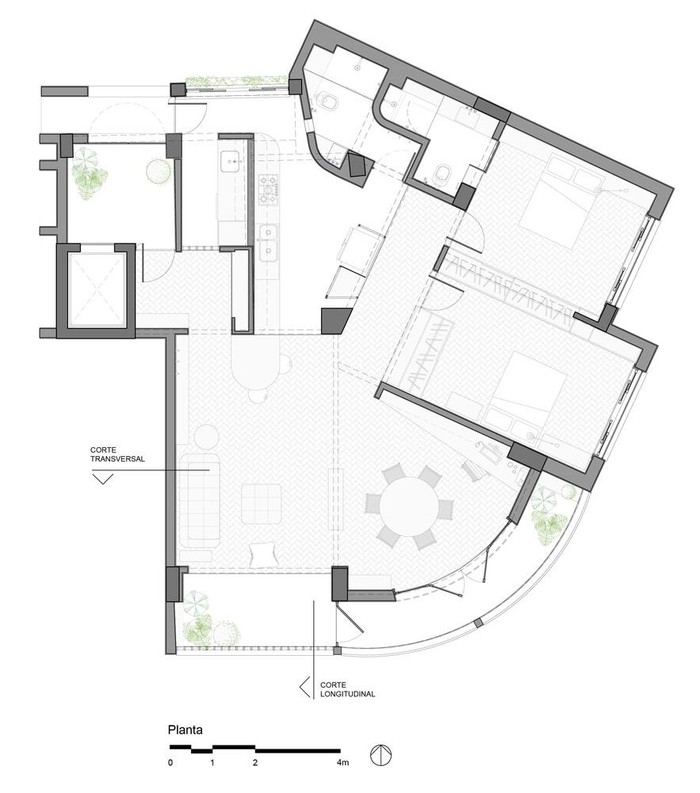 Cải tạo căn hộ 130 m2 trong tòa nhà gần 80 năm tuổi