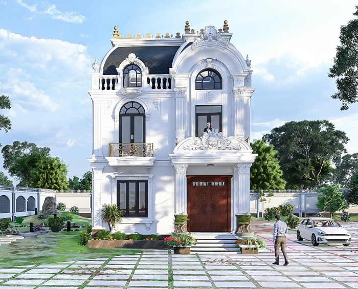 Thiết kế biệt thự cổ điển xuất hiện ở những công trình lâu đời tại Việt Nam.